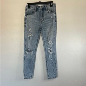 EUC Eunina Tobi Super High Rise Distressed Mom Jean sz 5 / 27